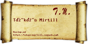Tőkés Mirtill névjegykártya